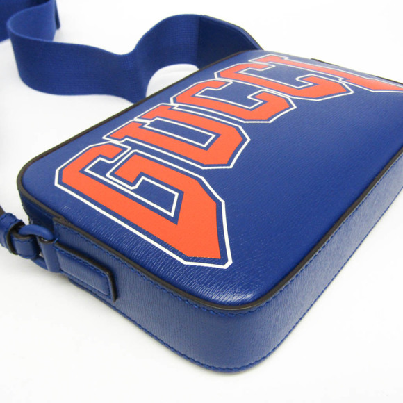 GUCCI Blue Leather Shoulder Bag - Picture 6 of 11